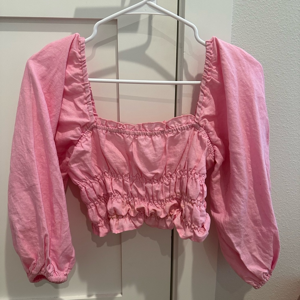 Hemline pink top